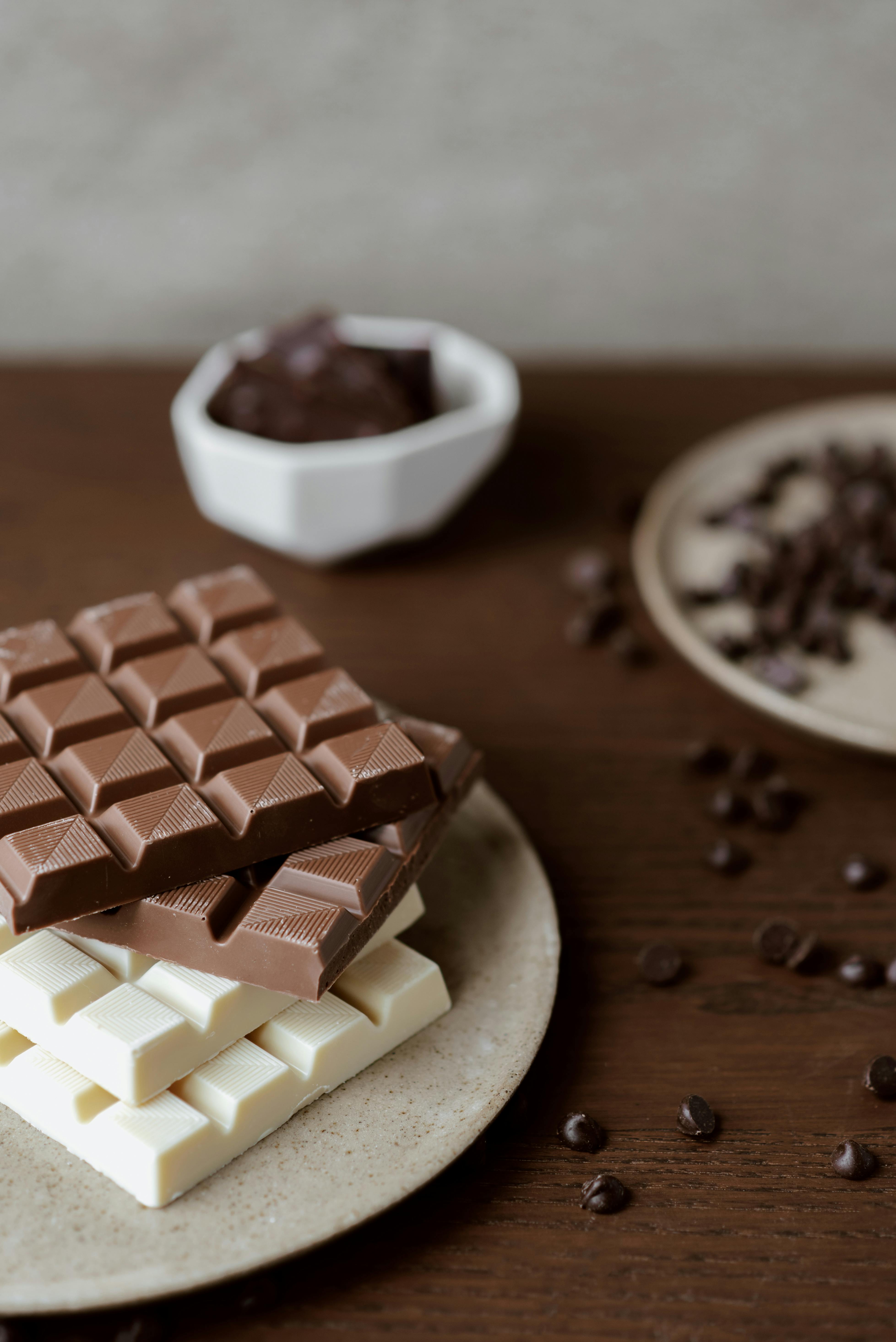 A selection of chocolate bars, a small daily treat with genuine health value